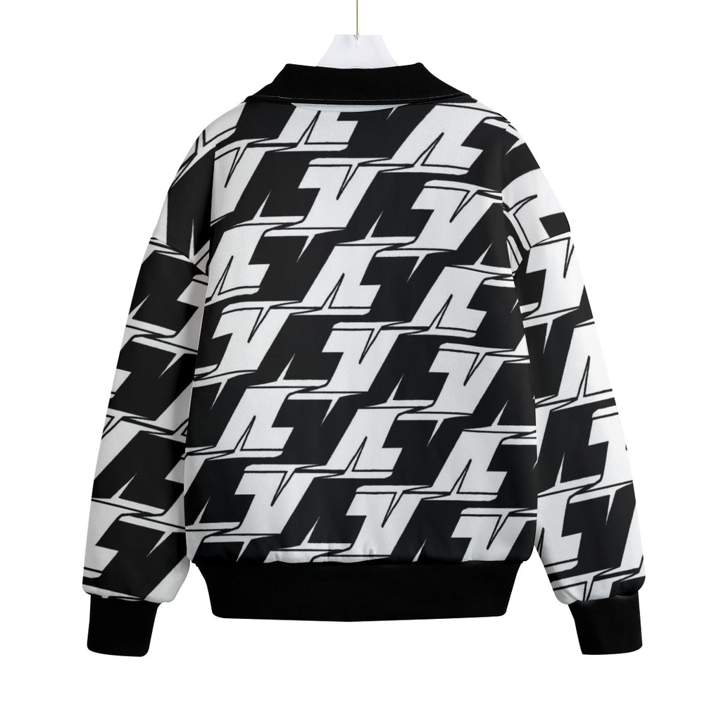 V Knitted Fleece Lapel Outwork